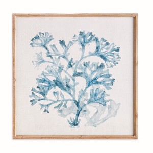 Plum & Post Translucent Coral Print - Blue Framed Art - Coastal Decor - 1 of 4