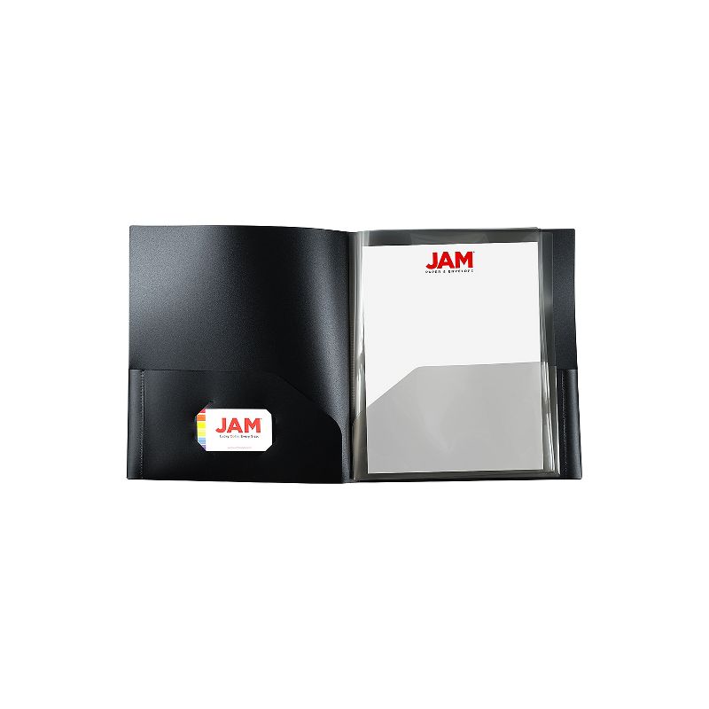 JAM Paper 10-Pocket Heavy Duty Folders Black 2/Pack (389MP10blb) 389MP10BLB, 4 of 6