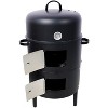 Cesicia 17" Steel Charcoal Smoker, Heavy Duty Round BBQ Grill for Outdoor Cooking - 2 of 4