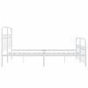 vidaXL Metal Bed Frame - 59.1"x78.7" White - Durable Steel Frame with Headboard/Footboard - Extra Storage Space - Mattress Not Included - 4 of 4