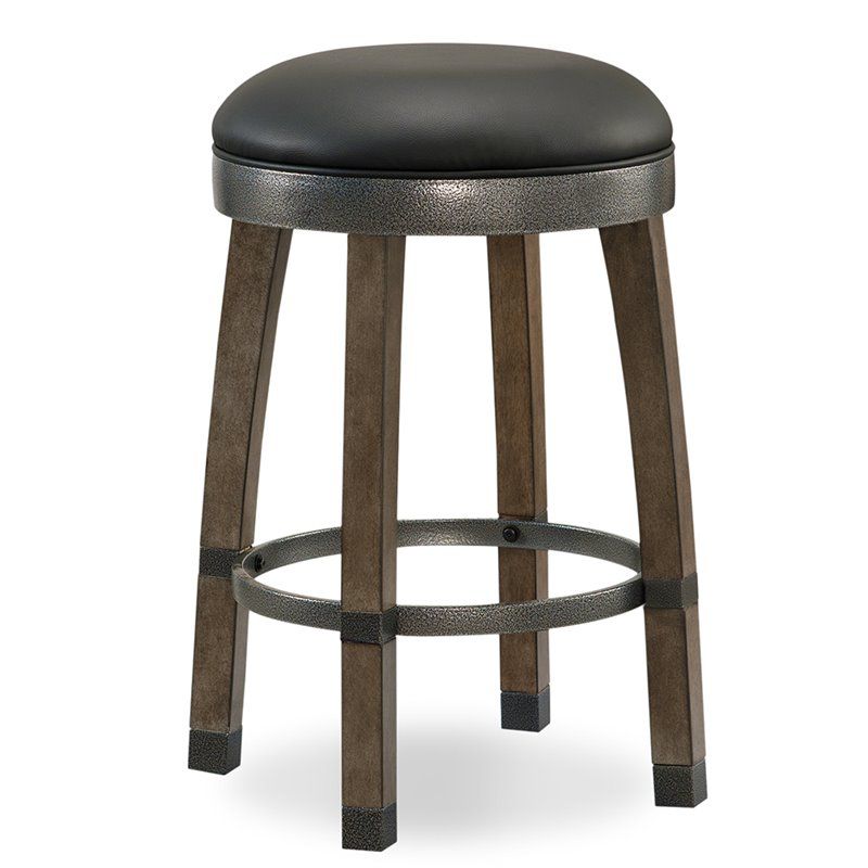 Leick Furniture Favorite Finds 26" Wood Counter Stool in Graystone (Set of 2), 1 of 8