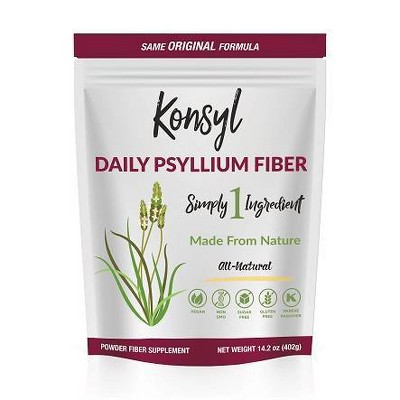 Konsyl Daily Psyllium Fiber All-Natural Powder - Original Formula - 402g