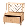 bali & pari Lalo Modern Bohemian Natural Brown Rattan 1-Drawer Nightstand - image 3 of 4