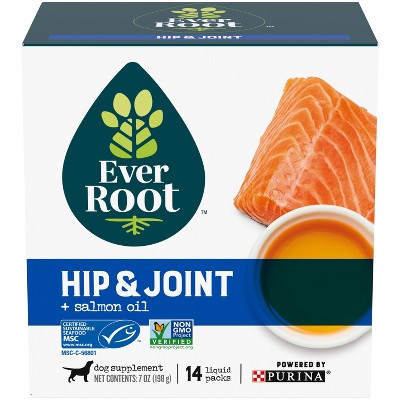 Purina EverRoot Organic Hip & Joint Supplement Liquid Packs for Dogs - peanut Butter/Salmon - 14ct