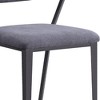 Cargo 22" Dining Chairs Gray Fabric and Gunmetal - Acme Furniture: Leather Upholstery, Metal Frame, Armless Design, Easy to Clean - 3 of 4