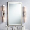 Possini Euro Design Midtown Modern Wall Lights Set of 2 Satin Nickel Hardwire 4 1/2" 4-Light Fixture White Glass for Bedroom Bathroom Vanity Reading - 2 of 4