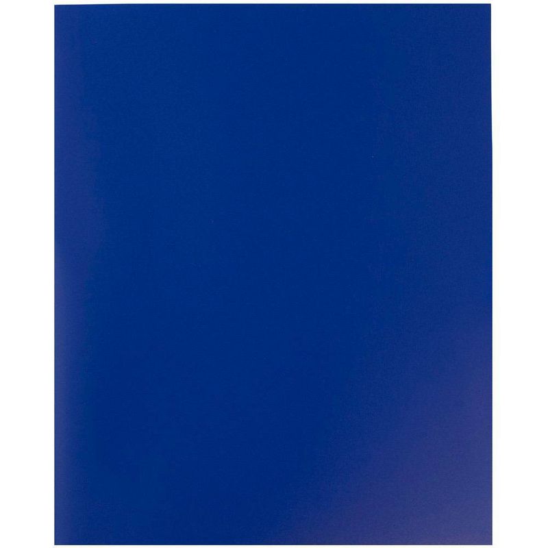 JAM 6pk POP 2 Pocket School Presentation Plastic Folders Blue, 6 of 7