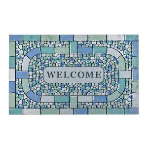 Sea Glass Flocked Floor Mat - 1 of 2