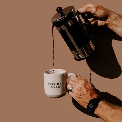 Best Dad Ever White and Beige Ceramic Coffee Mug