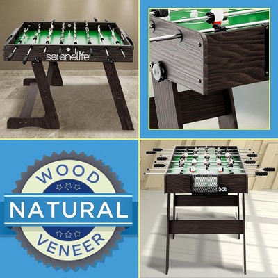 SereneLife 48" Foldable Black and Green Foosball Table