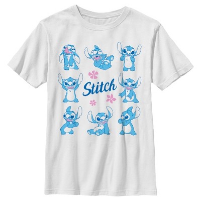 Boy's Lilo & Stitch Phases Of Stitch T-shirt - White - Medium : Target