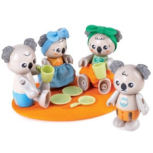 Hape: Koala Family - 4 Animal Articulated Figures, Wooden Toy Miniatures,Age 3+ - 1 of 4