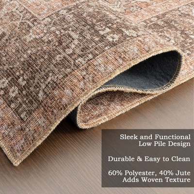 Mariposa Light Brown Synthetic Rectangular 4' x 6' Area Rug