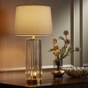 Regency Hill Rivera Traditional Table Lamp 27 3/4" Tall Clear Glass with Nightlight LED White Shade for Bedroom Living Room Bedside Nightstand Office - 3 of 4