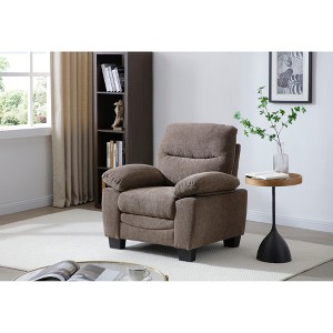 Chenille Upholstered Chair with Removable Back, Pillow-Top Arm Cushions and Foam-Encased Coil Spring Seating - 1 of 4