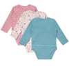 Hanes Pure Comfort Baby Long Sleeve Bodysuits, Organic Cotton, Boys & Girls, 3-Pack - 2 of 2