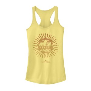 Juniors Womens Lion King Hakuna Sunset Rays Racerback Tank Top - 1 of 3