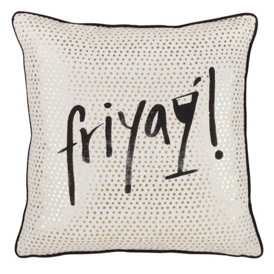 Friyay! Polka Dot Square Throw Pillow - Saro Lifestyle