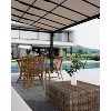 10 x 10 FT Wall Mounted Gazebo, Hardtop Lean-to Pergola with Polycarbonate Roof - 3 of 4