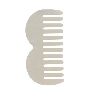 Unique Bargains M-shaped Marble Wide Tooth Comb 1 Pc - 1 of 4