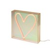 Teen Iridescent Heart Acrylic Box Novelty Table Lamp Pink - West & Arrow - 4 of 4