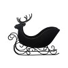 Transpac Metal 12.2 in. Black Christmas Matte Reindeer Container - 2 of 4