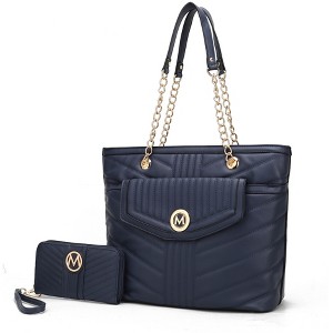 MKF Collection Chiari Vegan Leather Women's Tote Bag with Wallet by Mia K - 1 of 4