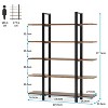 Resenkos Bookcase, Storage Display Open Bookshelf,4-Tier Leaning Free Standing Ladder Shelf Bookcase5-Tier Bookshelf, Open Etagere Bookcase Storage - 3 of 4