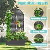 TOAOTBNBO Metal Raised Garden Bed with Trellis and Wheels, Metal Planter Box with Trellis, Garden Box for Climbing Plants, Flower - 3 of 4