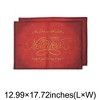 Unique Bargains Christmas Place Mats Letter Flax Red Gold Tone 13"x17.7" 2 Pcs - 3 of 4