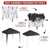 10x10 FT Pop Up Canopy Tent, Easy Set Up Tent, Instant Sun Shelter Canopy with Wheeled Bag for Parties, Beach, Outdoor - 4 of 4