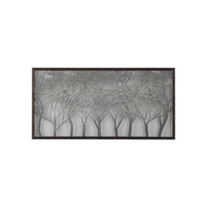 39.5"x19.5" Giotto Forest Shadow Box Wall Decor Gray/Dark Brown - A&B Home: Transitional Style, Botanical Artwork - 1 of 4