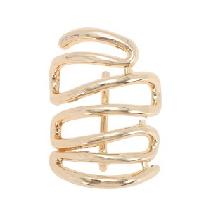 Unique Bargains Women's Stacked lines Ponytail Buckle Hair Clip 1 Pc - 1 of 4