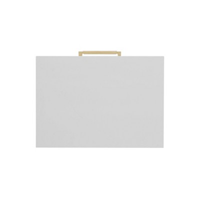 White and Gold 2-Drawer Nightstand with Sleek Design
