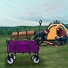NAYSAYE Wagons Collapsible Utility Cart with Strapping System for All Terrain Use, Purple, 25.98"*17.32"*37.4" - 2 of 4