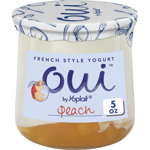 Oui by Yoplait Peach Flavored French Style Yogurt - 5oz - image 1 of 4
