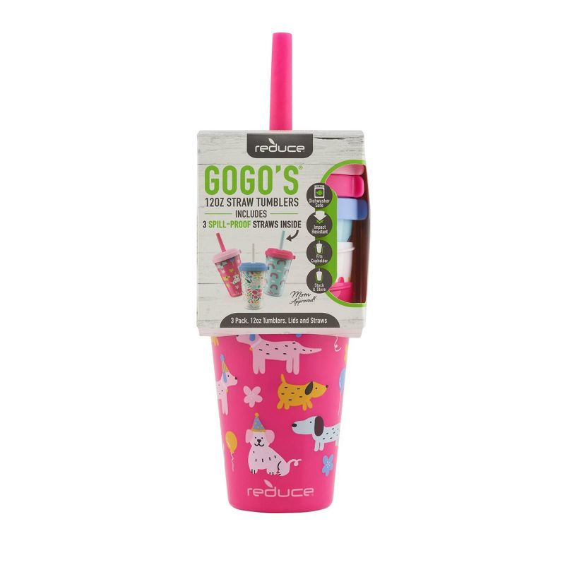 Reduce Go-Go's New Spill Proof 12oz Portable Drinkware with Straw Set, 4 of 9