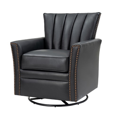 27.5 Contemporary High Back Lounge Arm Rocker With A Lumbar