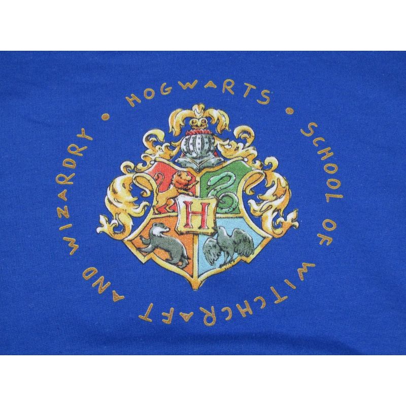 Harry Potter Hogwarts School Crest Boy's Royal Blue Sweatshirt, 2 of 3
