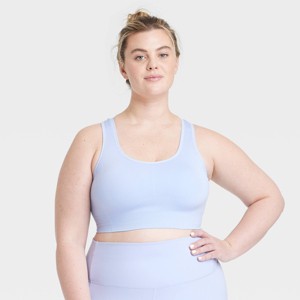 Women's Seamless Medium Support Racerback Sports Bra - All In Motion™ - 1 of 3