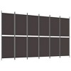 vidaXL 6-Panel Room Divider - Brown - 118.1"x70.9", Privacy Screen with Breathable Fabric and Iron Frame, Foldable and Easy to Assemble - 2 of 4