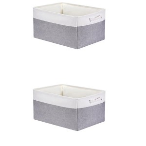 REGALWOVEN Storage Bin with Handles for Closet Organizing Clothes 2 Pcs - 1 of 4