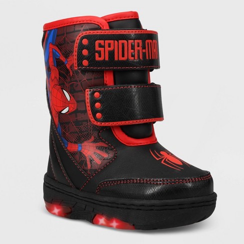 Winter Marvel Red/black Spider-man Toddler Boots Boys\' Target : -