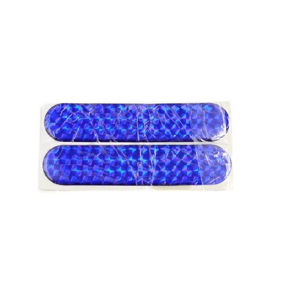 Unique Bargains Car Plastic Reflective Safety Warning Self-adhesive Tape Sticker 10 Pcs Blue