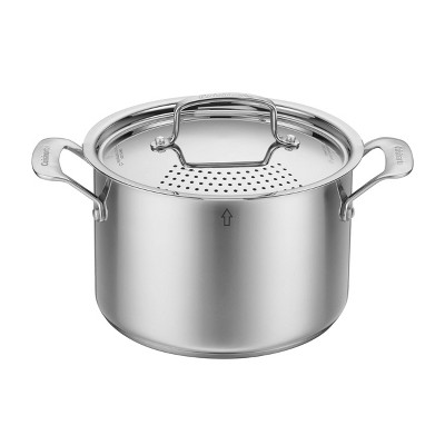 Chef's Classic™ Stainless 6 Quart Stockpot with Straining Cover - Cuisinart .com