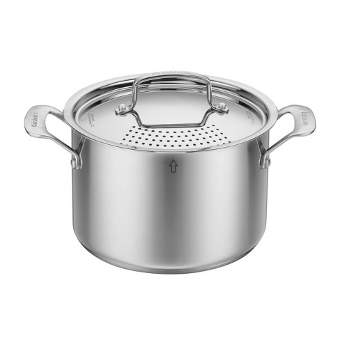 Oster Sangerfield 5 Quart Stainless Steel Pasta Pot with Strainer Lid and Steamer Basket