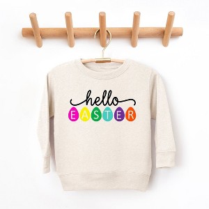 The Juniper Shop Hello Easter Eggs Toddler Graphic Sweatshirt - 1 of 2