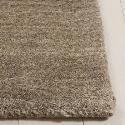 Taupe Hand-Knotted Wool 6' x 9' Area Rug