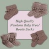 Hand Knitted Baby Wool Bootie Socks for Newborn and 0 to 12 Month Babies - 4 of 4