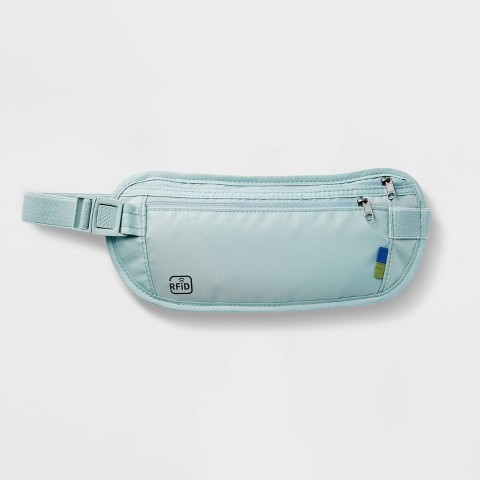 Open Story RFID Blocking Waist Pouch Puritan Gray - Open Story™: Water-Resistant Belt Bag